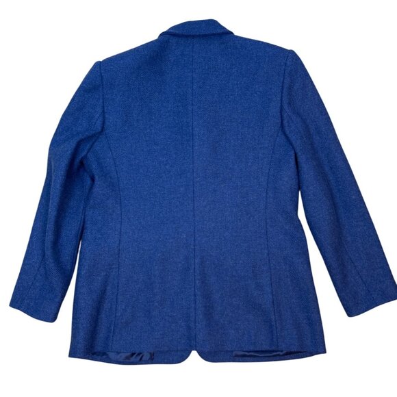 Talbots Women's Size 16 Blazer Jacket 100% Wool Blue Professional Career - Picture 4 of 14